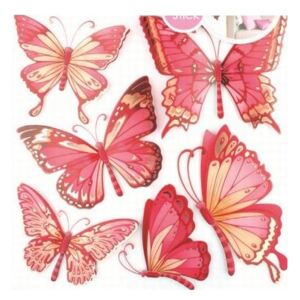 Samolepící pokojová dekorace Motýli dvouřadí pohybliví