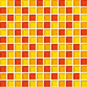 Maxwhite ASHS205 Mozaika skleněná, žlutá, červená, oranžová 29,7x29,7cm