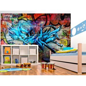 Dětská tapeta graffiti + lepidlo ZDARMA Velikost (šířka x výška): 150x105 cm