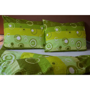 Písecké lůžkoviny krepový povlak na polštář 45x65 - Bublina zelená