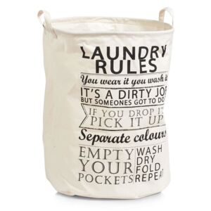 Koš na prádlo Laundry Rules, 38x48 cm, 54 l, ZELLER