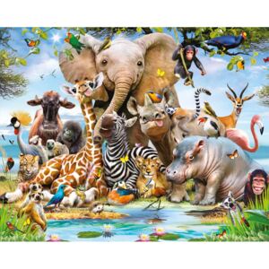 3D tapeta pro děti Walltastic - Safari 305 x 244 cm