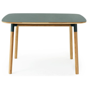 Normann Copenhagen Stůl Form 120x120 cm, zelená/dub