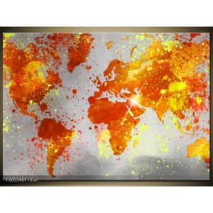 Zlatý obraz mapy světa (F005540F7050)