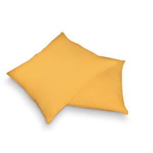 Povlak na polštářek jersey - tmavě žlutá - 40x40, 2 ks