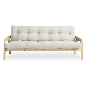 Variabilní rozkládací pohovka s futonem v bílé barvě Karup Grab Natural/Natural