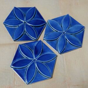 Karo Istanbul Hexagon modrý obklad hexagonální handmade
