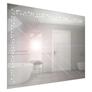 Zrcadlo závěsné s pískovaným motivem a LED osvětlením Nika LED 7/80 | A-Interiéry