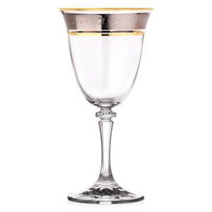 Bohemia Crystal Sklenice na víno Kleopatra 1SC33/43249/290ml (set po 6