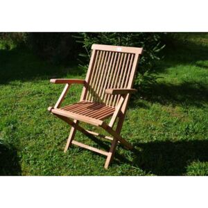 DIVERO skládací židle z týkového dřeva - Divero D02159