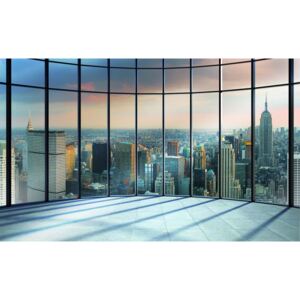 Postershop Fototapeta: Pohled z okna na New York - 184x254 cm