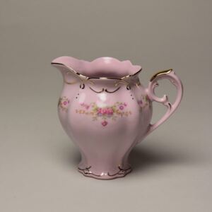 Růžový porcelán Mlékovka 250 ml, Adélka 163, Růžový porcelán z Chodova