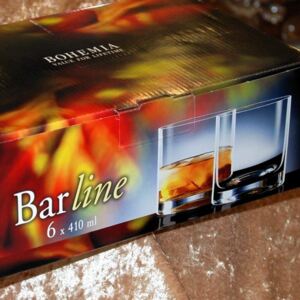 Bohemia Crystalex a Crystalite Bohemia Barline 410 ml, sklenice na whisky, 6 ks., Crystalex