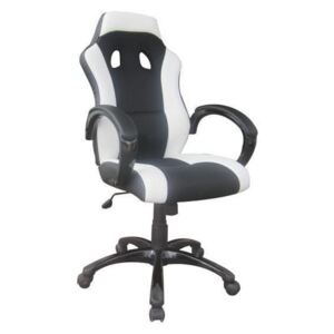 Carryhome Židle Gaming černá, bílá 61x110-120x66