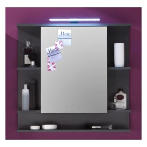Massive home | TrendTeam Zrcadlová skříňka do koupelny TERRYL grafit VARIANTA: s LED osvětlením 32515