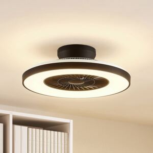 Lindby Orligo LED stropní ventilátor, černý matný
