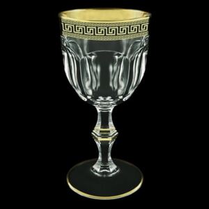 Astra Gold: Sklenice na víno 230 ml, křišťál, Antique Golden Black decor
