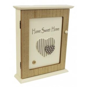 Box na klíče, skříňka na klíče dřevěná sweet home Q6H0000101