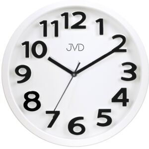 Bílé čitelné netikající tiché dětské hodiny JVD HA48.1 (dětské hodiny)