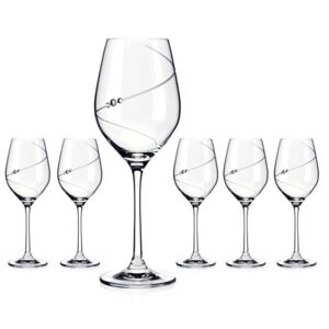 Ostatní Silueta Celebration - Set 6 sklenic na bílé víno 360 ml, krystaly Swarovski