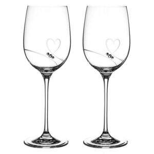 Ostatní Romance - Set of 2 Red Wine Glasses 450 ml, Swarovski Crystals