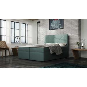 Minimalistická postel OLEXA 160x200, zelená