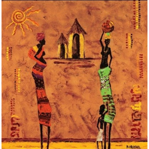Obraz, Reprodukce - Ženy, Babakar, (30 x 30 cm)