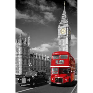 Plakát, Obraz - Londýn - piccadilly bus, (61 x 91,5 cm)