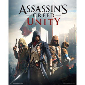 Plakát, Obraz - Assassin's Creed Unity - Cover, (40 x 50 cm)