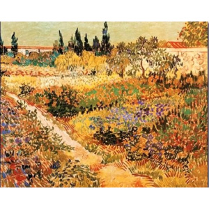 Obraz, Reprodukce - Kvetoucí zahrada s pěšinou, 1888, Vincent van Gogh, (70 x 50 cm)