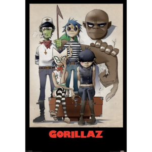 Plakát, Obraz - Gorillaz - all here, (61 x 91,5 cm)
