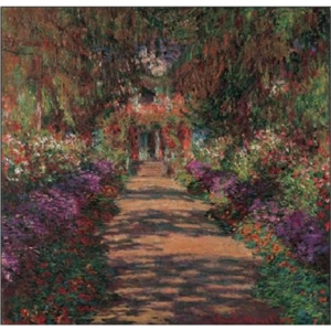 Obraz, Reprodukce - Cesta v Monetově zahradě v Giverny, 1902, Claude Monet, (80 x 60 cm)