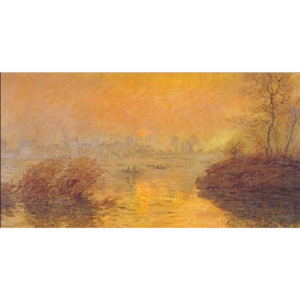 Obraz, Reprodukce - Západ slunce nad Seinou v Lavacourt (část), Claude Monet, (100 x 50 cm)