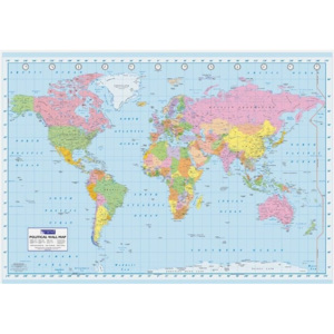 Plakát, Obraz - Mapa světa - politická, (91,5 x 61 cm)