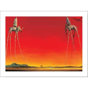 Obraz, Reprodukce - Les Elephants, Salvador Dalí, (30 x 24 cm)
