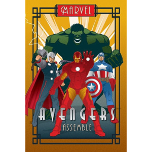 Plakát, Obraz - Marvel Deco - Avengers, (61 x 91,5 cm)
