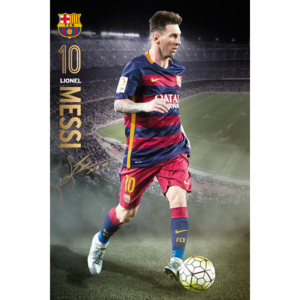 Plakát, Obraz - FC Barcelona - Messi Action 15/16, (61 x 91,5 cm)
