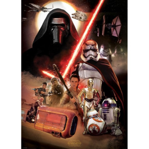 Plakát, Obraz - Star Wars VII: Síla se probouzí - Montage, (100 x 140 cm)