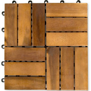 Dřevěná podlahová dlaždice 30 x 30 x 2,4 cm akát