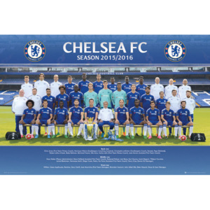 Posters Plakát, Obraz - Chelsea FC - Team Photo 15/16, (91,5 x 61 cm)