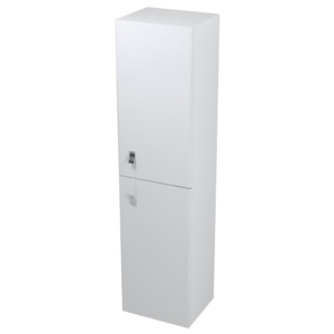 SAPHO - MITRA skříňka vysoká s prádelním košem 35x140x30cm, bílá, pravá (MT171)