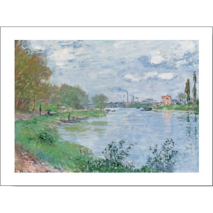 Obraz, Reprodukce - Na břehu Seiny, Claude Monet, (30 x 24 cm)
