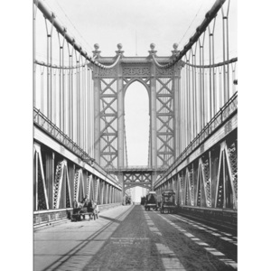 Obraz, Reprodukce - Manhattan bridge Tower and roadway, 1911, (80 x 60 cm)