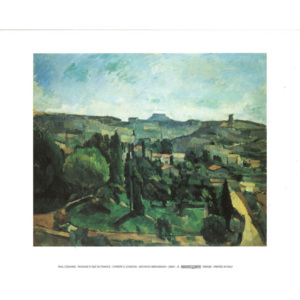 Obraz, Reprodukce - Krajina Ile De France, Paul Cézanne, (30 x 24 cm)