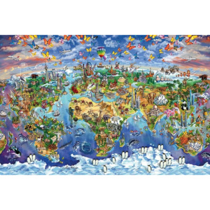 Plakát, Obraz - Mapa světa - Maria Rabinky, (91,5 x 61 cm)