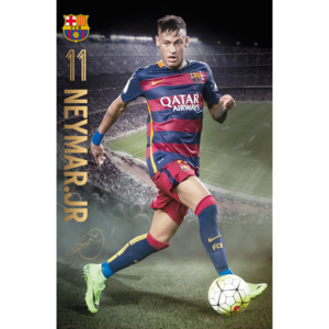 Plakát, Obraz - FC Barcelona - Neymar Action 15/16, (61 x 91,5 cm)