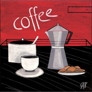 Obraz, Reprodukce - Káva (Coffee), Maria Teresa Gianola, (30 x 30 cm)