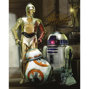 Plakát, Obraz - Star Wars VII: Síla se probouzí - Droids, (40 x 50 cm)