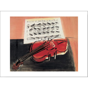 Obraz, Reprodukce - Červené housle – The Red Violin – 1966, Raoul Dufy, (60 x 80 cm)