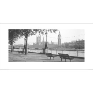 Obraz, Reprodukce - Houses of Parliament & The River Thames, Anon, (100 x 50 cm)